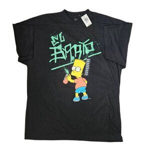 Bart Simpson El Barto Black Graphic Print T-shirt Men's Size 3XLT NEW